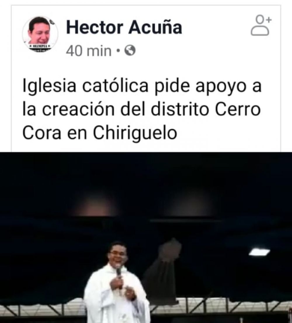 El Seccionalero Héctor Acuña involucra a Iglesia Católica en tema político