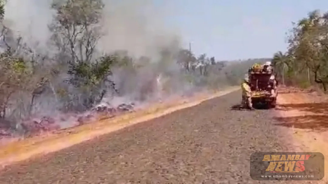 Incontrolable incendio forestal en la zona del Parque Nacional Cerro Corá