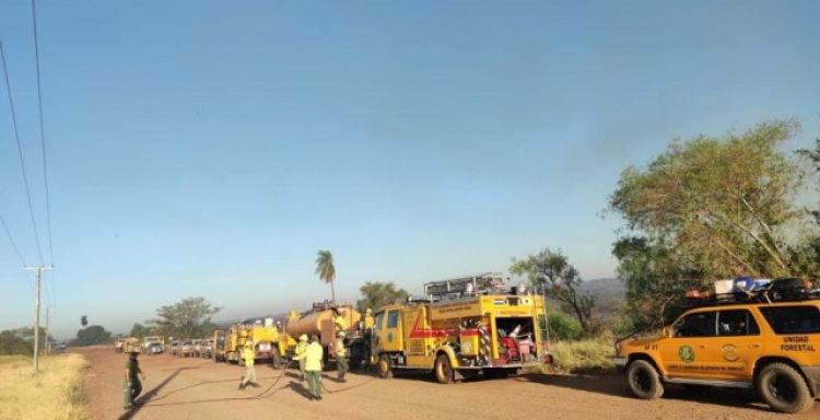 Logran contener incendio en la zona de Yacyretá