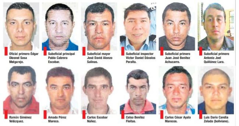 Policías presos en San Pedro llegan a la Fiscalía