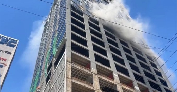 Máquinas mineradoras habrían causado incendio en el edificio en construcción