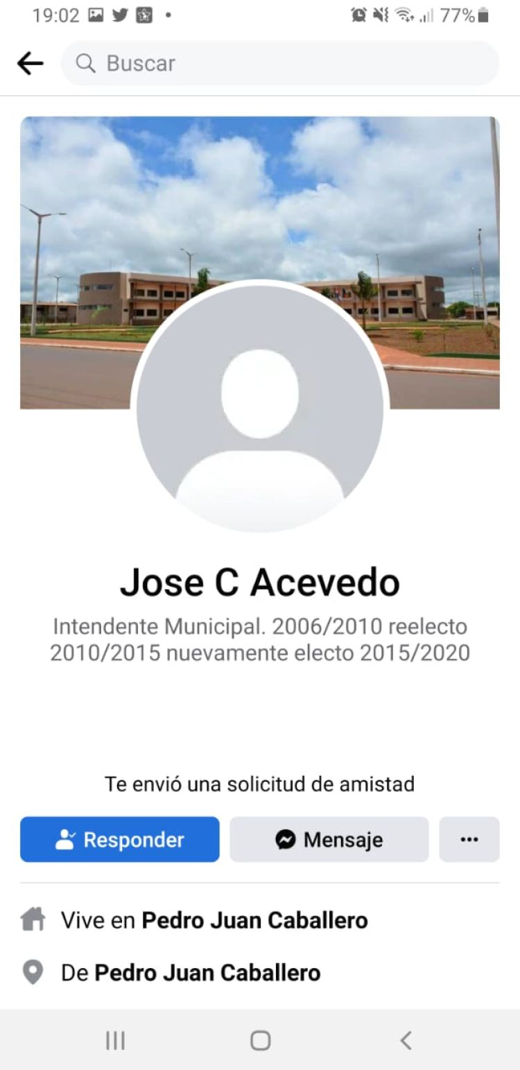 Crean perfil falso en Facebook para perjudicar al intendente electo de PJC José Carlos Acevedo