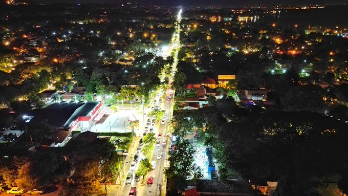 ANDE inaugura alumbrados LED y mejora el sistema eléctrico de San Bernardino