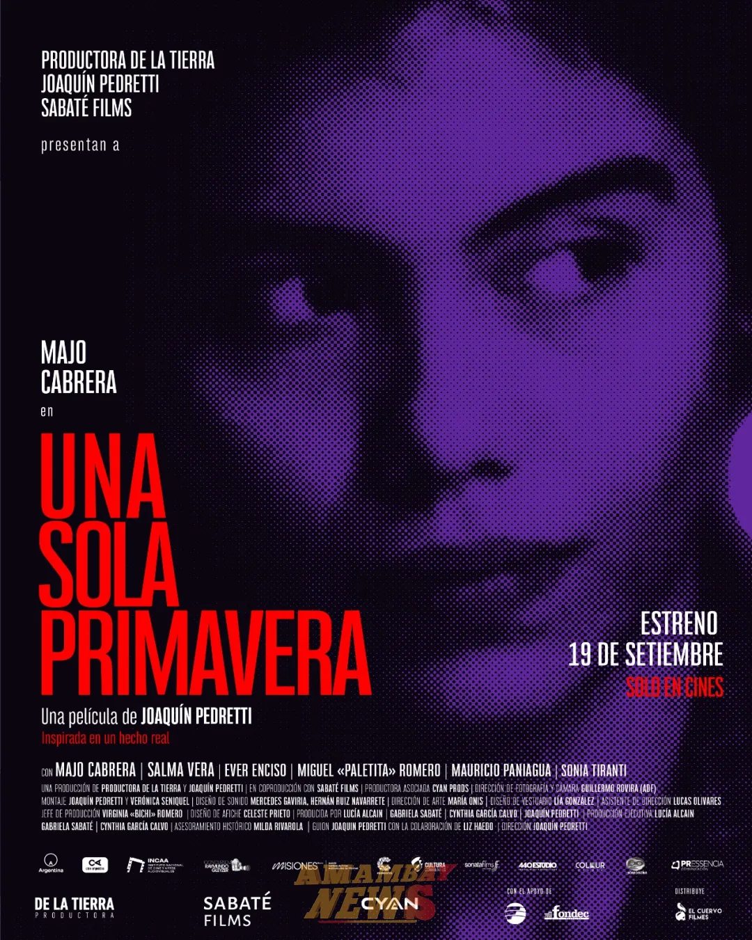 “Una sola primavera”, protagonizada por Majo Cabrera, se estrenará en cines el 19 de septiembre