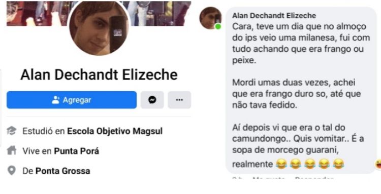 Supuesto médico brasileño se queja de la comida que le dan en IPS, de Pedro Juan Caballero
