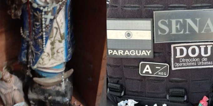 Villa Hayes: encuentran droga oculta en imagen de la Virgen de Caacupé