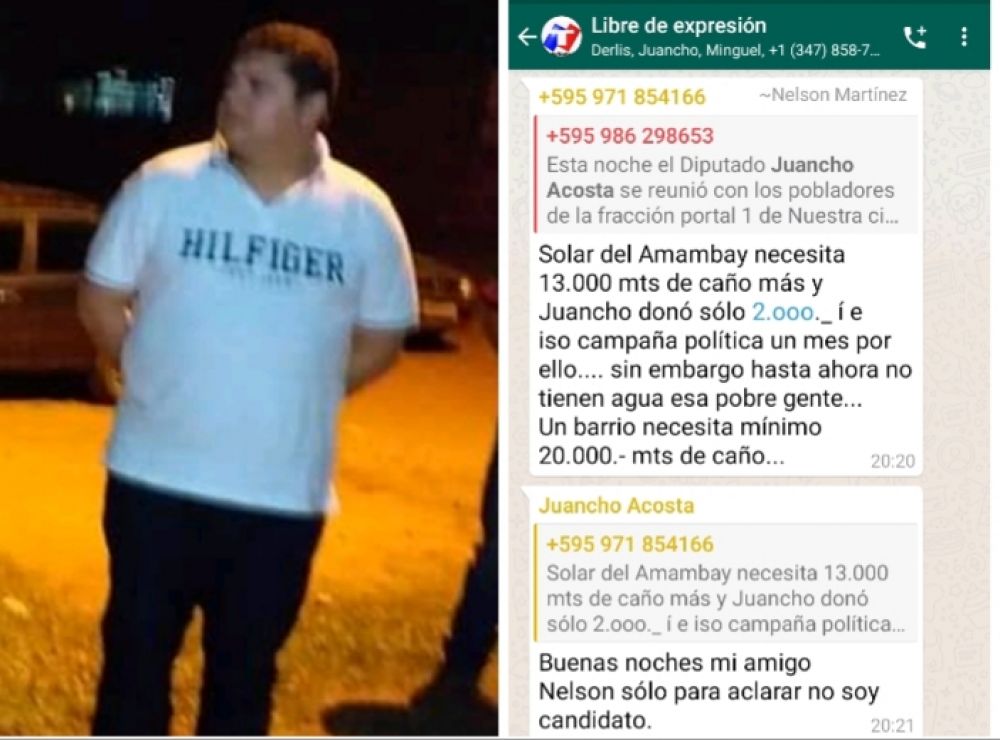 Cuestionan donación del diputado colorado Juancho Acosta