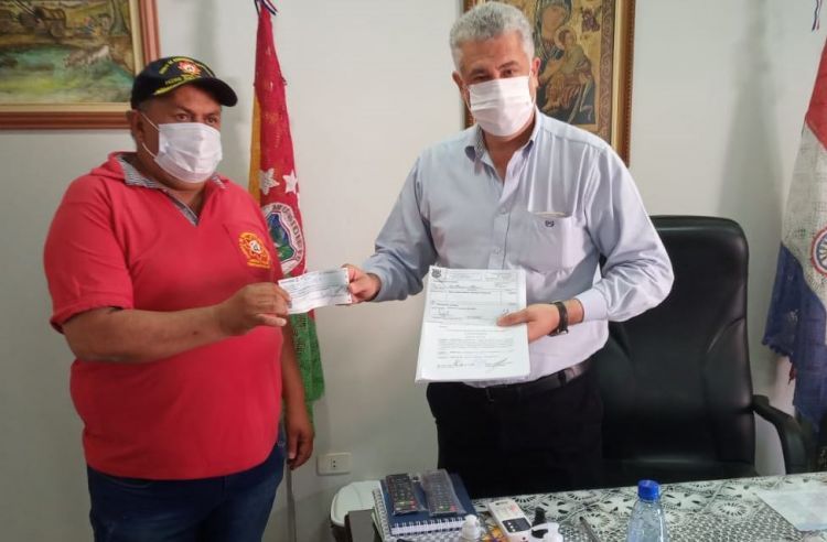 Municipalidad entregó otro millonario aporte a los Bomberos Voluntarios de Pedro Juan Caballero