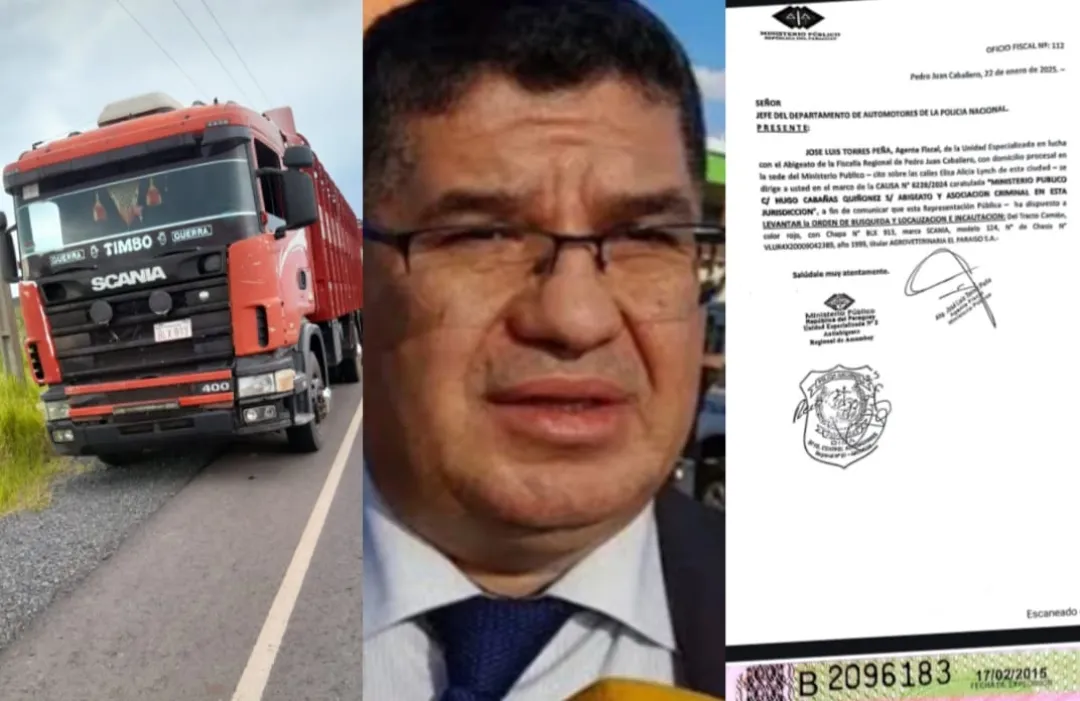 Fiscal recula y ordena incautación y prisión de chófer de camión utilizado por abigeos