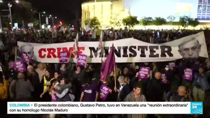 Tel Aviv: miles de personas marcharon en contra del Gobierno de Netanyahu