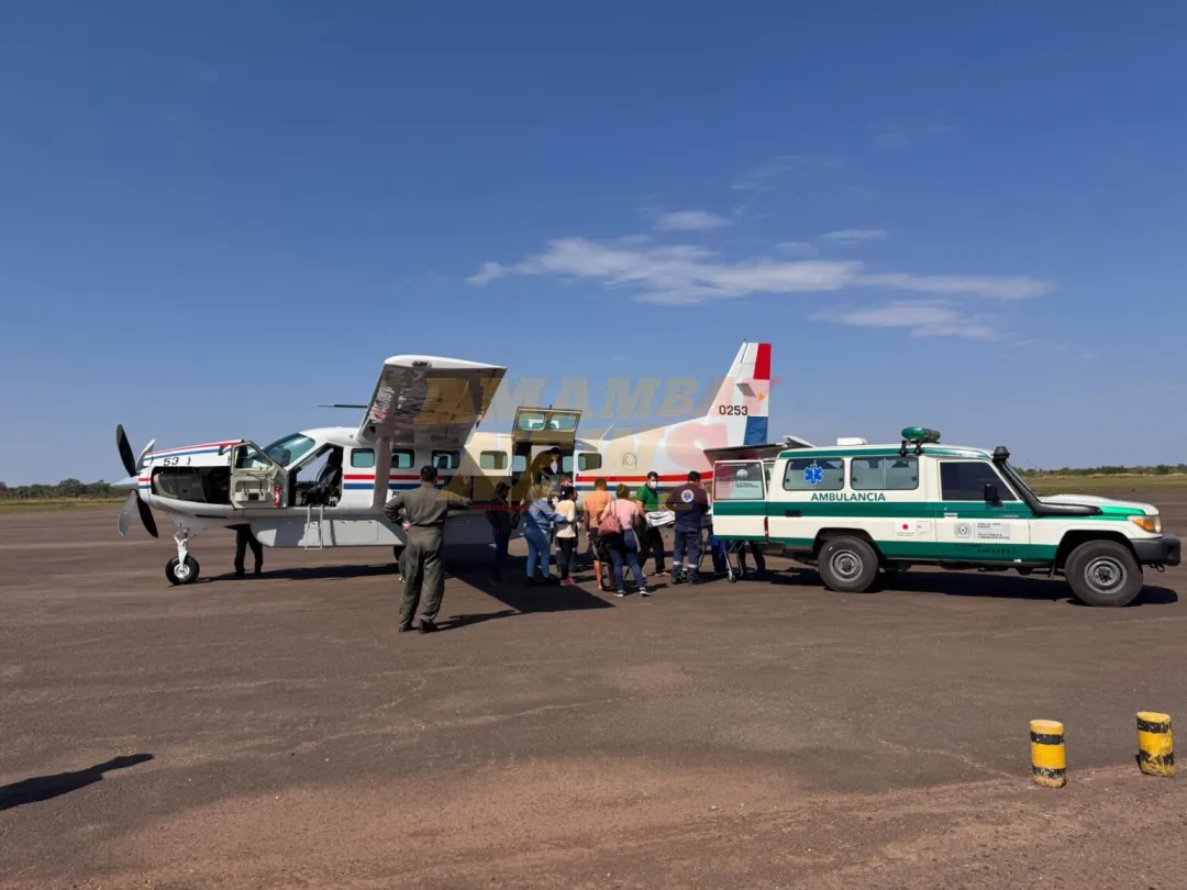 Trasladan vía aérea a Asunción al suboficial inspector herido en Yby Yaú