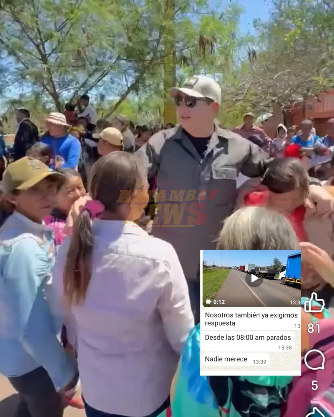 VIDEO: Conductores parados por cierre de ruta PY05 también exigen respuesta a Juancho Acosta