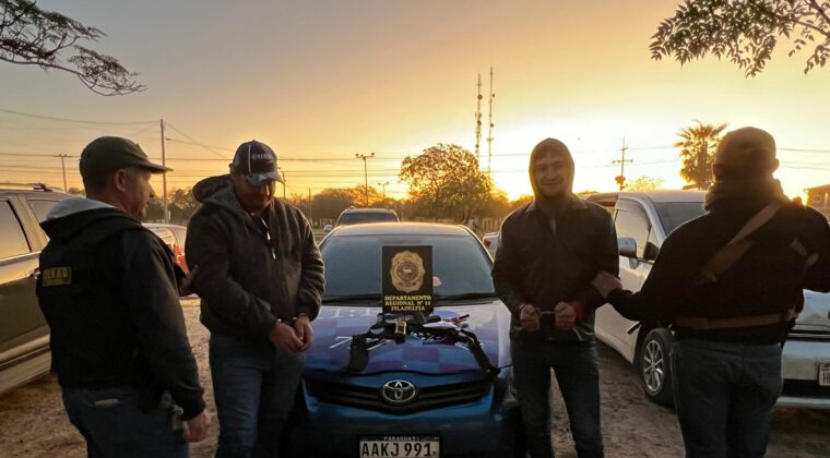 Dos detenidos en el Chaco con cocaína, armas y proyectiles