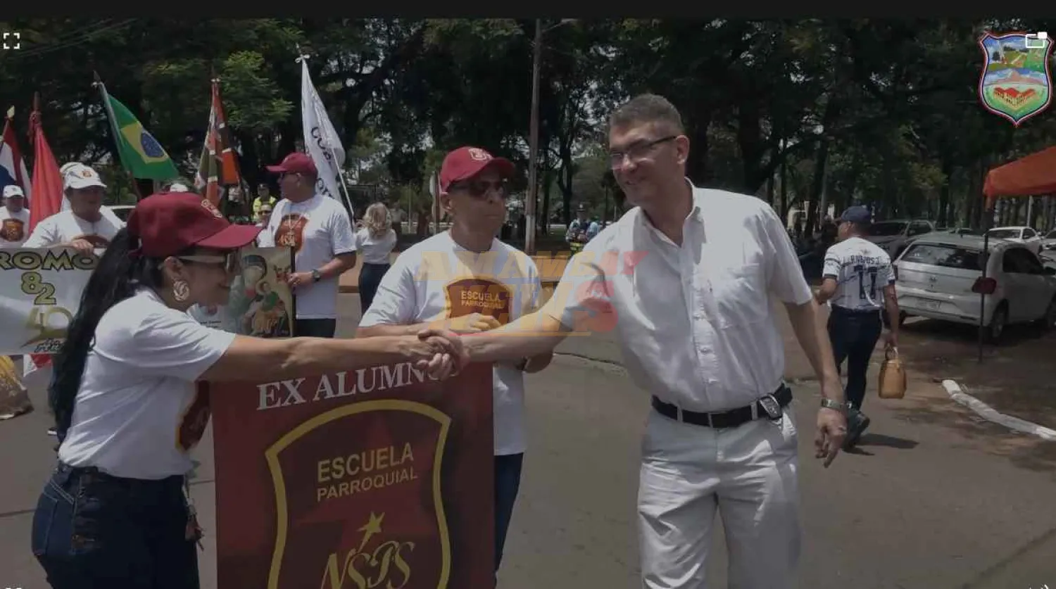VIDEO: Exalumnos de varios colegios desfilaron por el 126 aniversario de Pedro Juan Caballero