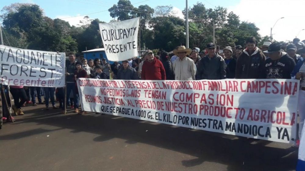 Mandioqueros cierran ruta en San Pedro