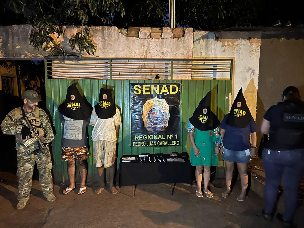 Cuatro detenidos tras allanamiento e incautación de drogas en PJC
