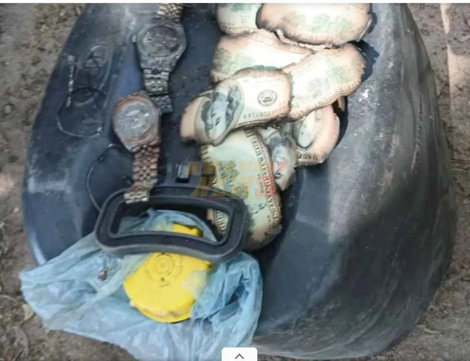 Dólares,relojes, cartuchos y cargador de fusil fueron encontrados en el avión incinerado en Concepción