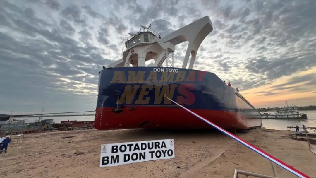 Reportan incidentes en el viaje inaugural de un buque paraguayo, el más grande de la hidrovía