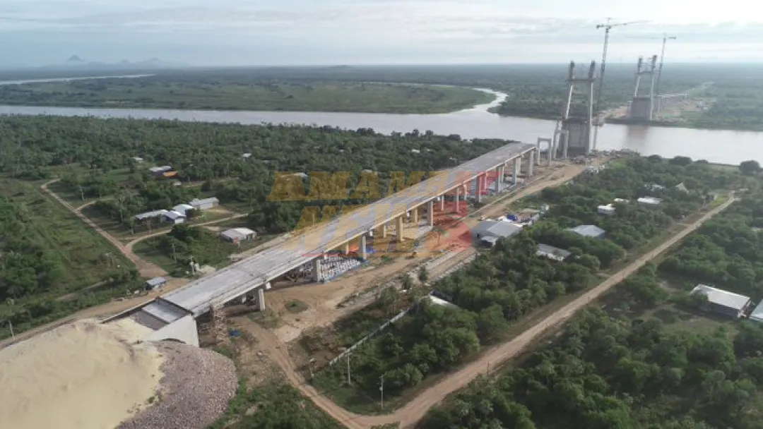Obras del Puente de la Bioceánica inician el año con 63% de avance