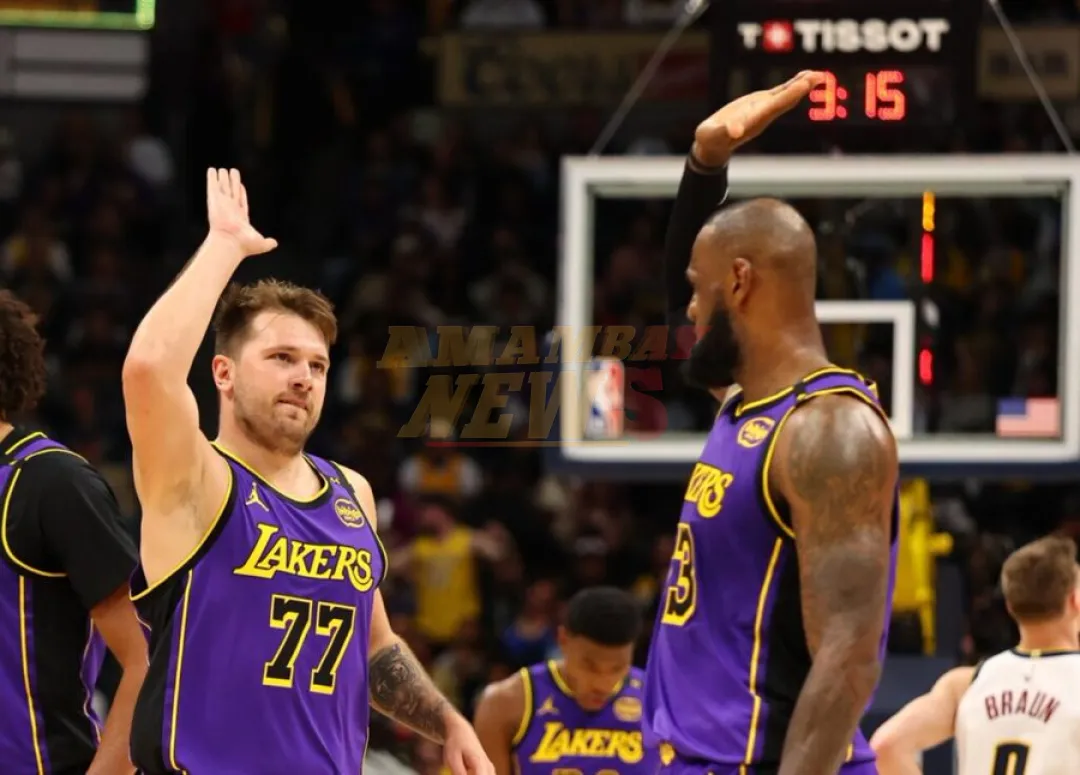 Doncic firma su primera exhibición con Lakers en triunfo ante Nuggets