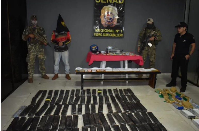 Brasileño preso con 23 kilos de cocaína y 156 de marihuana en Pedro Juan Caballero