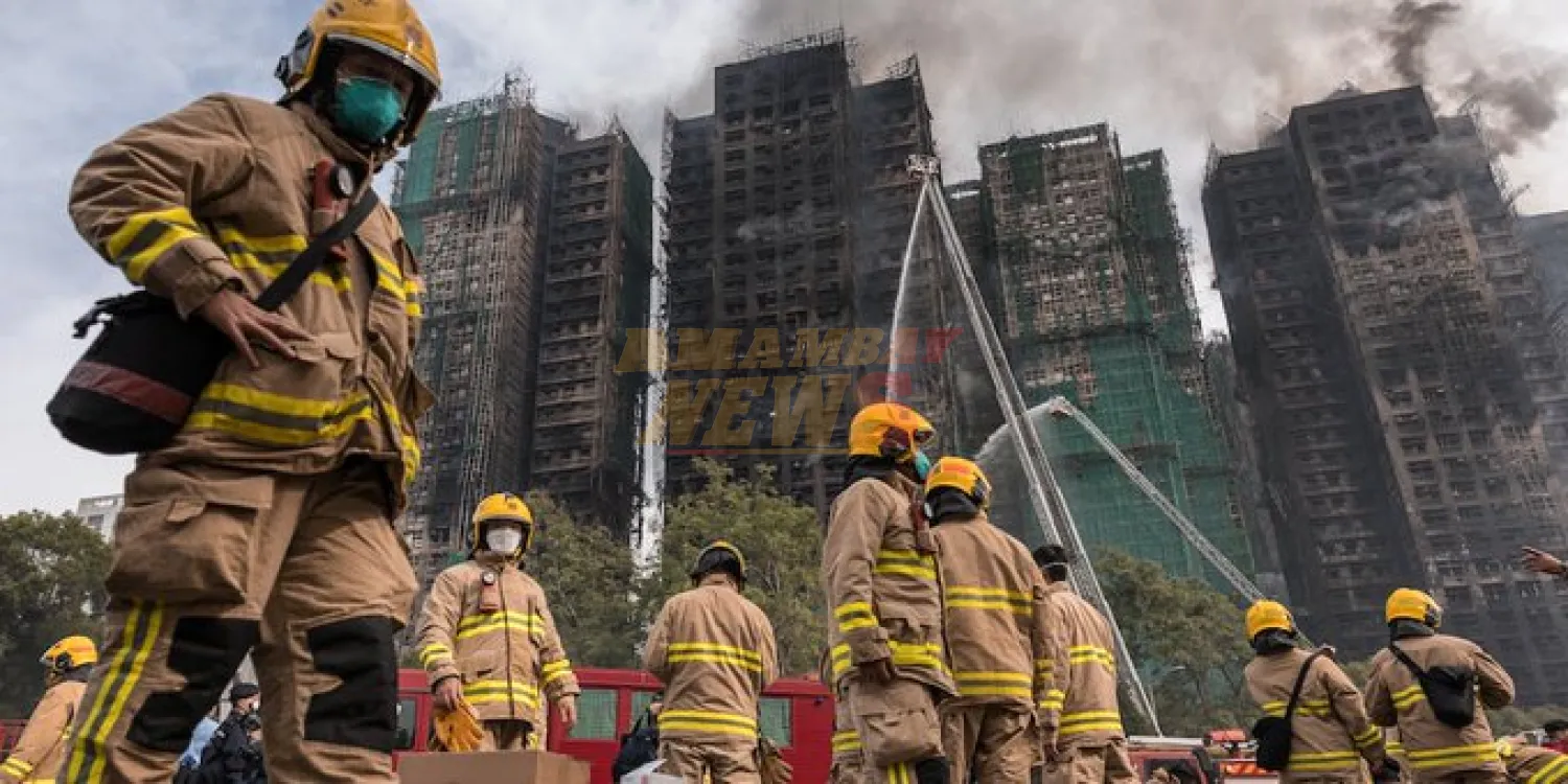 Incendio en un complejo residencial de Hong Kong registra 55 muertos