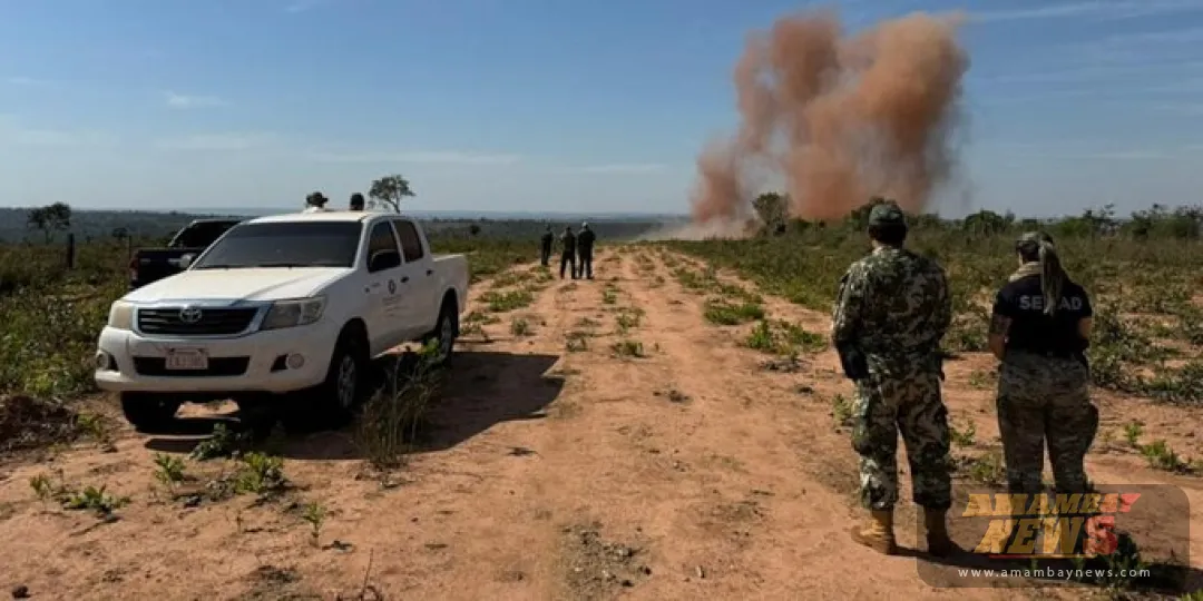 Destruyen pista clandestina utilizada por banda de “Macho” en Canindeyú