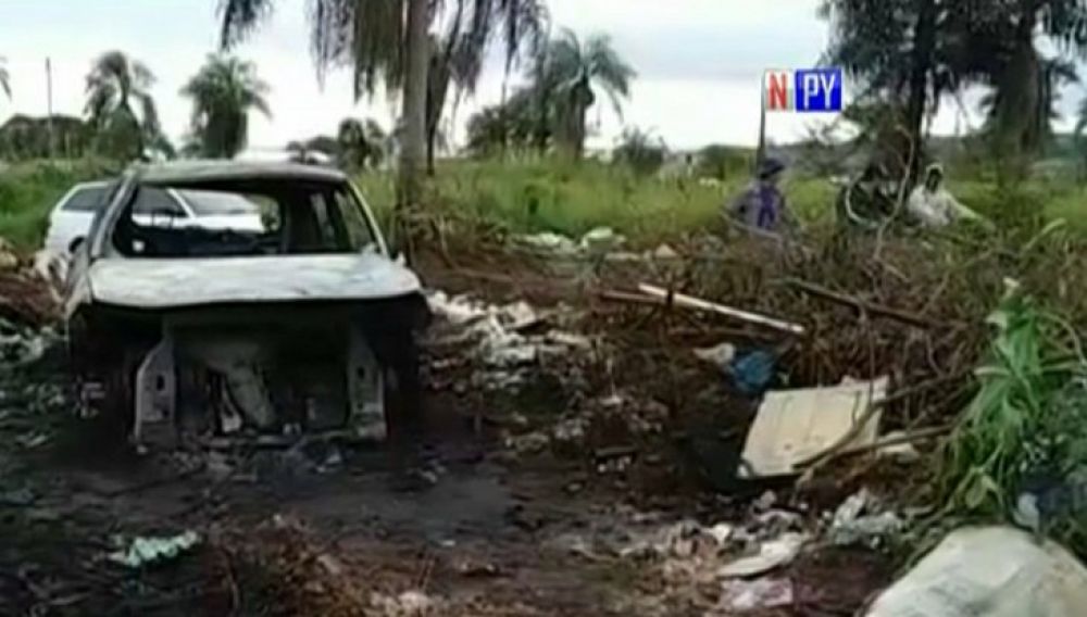 Incineran vehículo que se habría utilizado en atentados en Pedro Juan Caballero