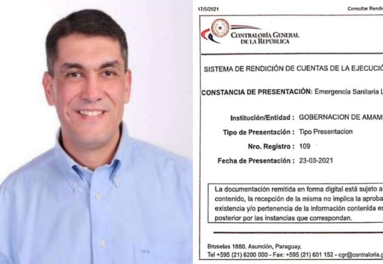 Cuestionado informe incluye erróneamente a Amambay en lista de Gobernaciones que no rindieron cuenta sobre Fondos de Emergencia para la Salud