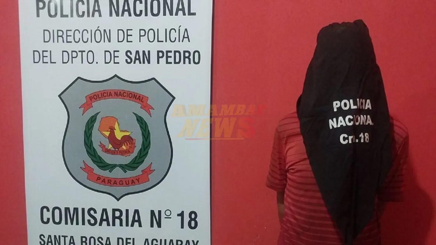 Policía captura a sospechoso de agredir a su madre en Santa Rosa del Aguaray