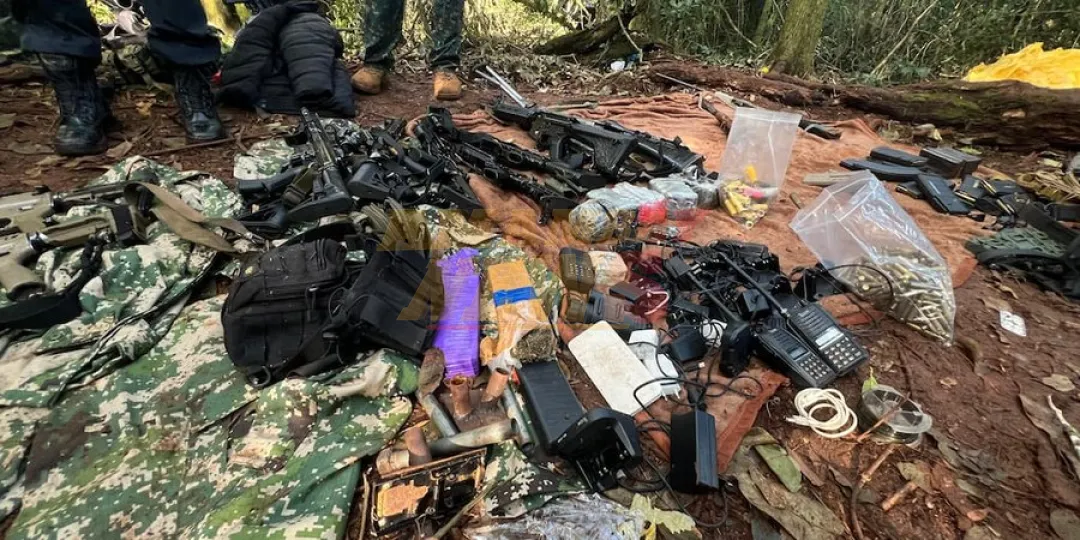 Operativo del CODI-FTC incautó arsenal de guerra y una tonelada de droga