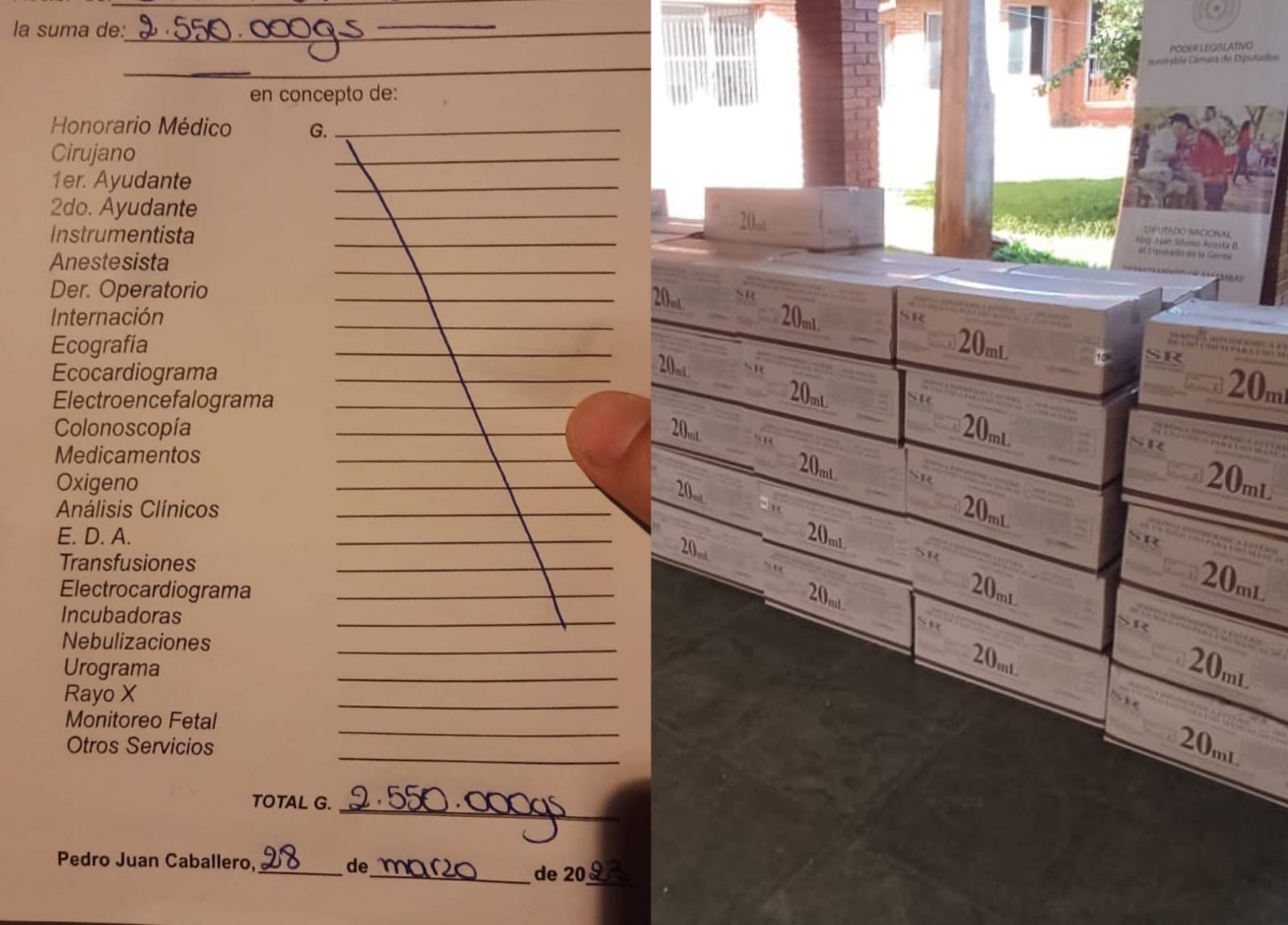 Denuncian que a días de donación pidieron comprar jeringas en el Hospital Regional