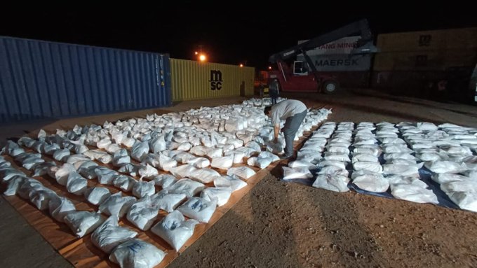 Cae importante carga de cocaína entre bolsas de arroz con destino a Bélgica