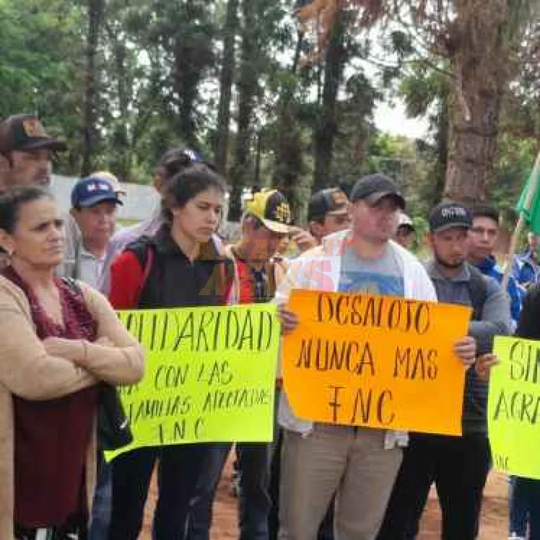 Campesinos protestan en repudio a desalojos a familias de Caazapá y Canindeyú