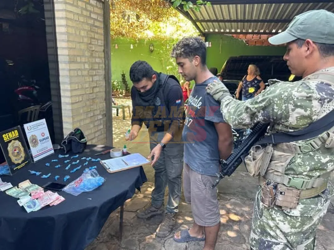 *SENAD interviene foco de venta de cocaína en San Bernardino*