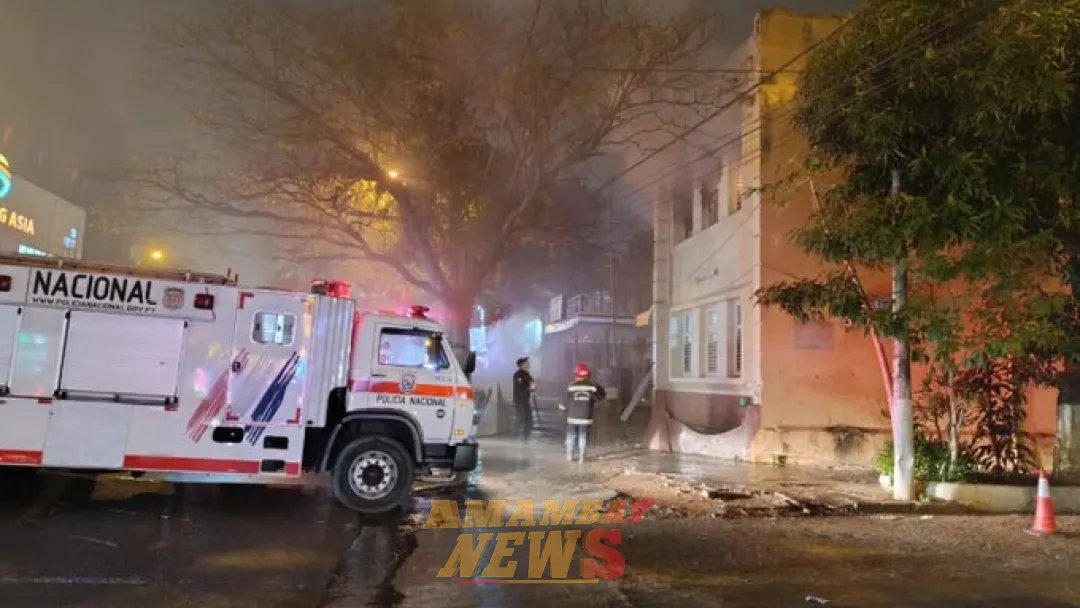 Incendio causa susto en la sede de la Comisaría 7ª de Asunción