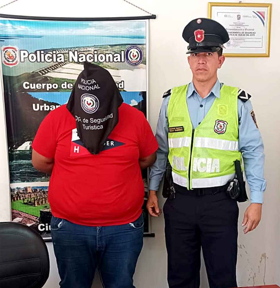 Falso comerciante de CDE detenido por asaltar a turista brasileño