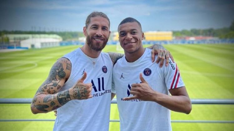 Sergio Ramos vuelve al entrenamiento colectivo en PSG