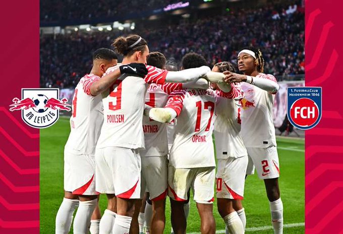 Leipzig domina al Heidenheim (2-1) y mete presión sobre Dortmund y Stuttgart