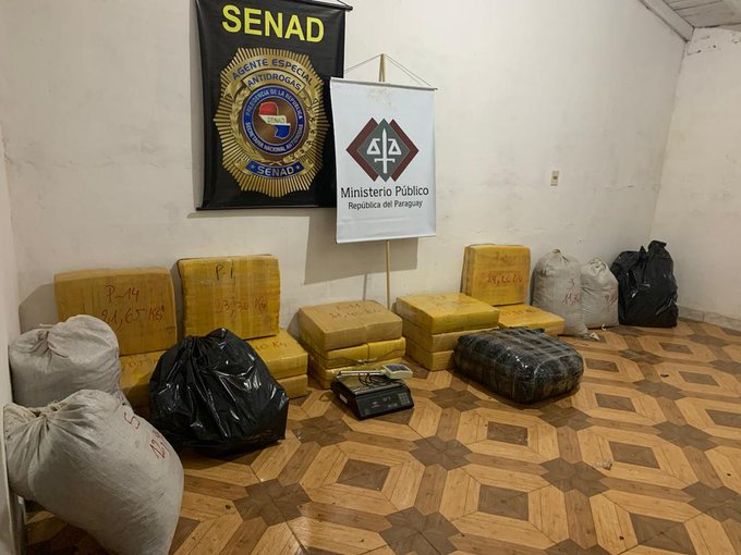 Senad decomisa más de 400 kilos de droga durante allanamiento en Encarnación