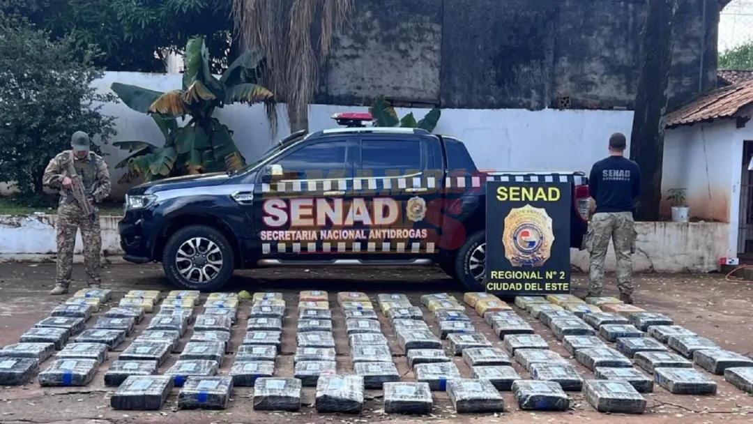 Itakyry: Senad detecta más de 800 kilos de marihuana en un patrullaje