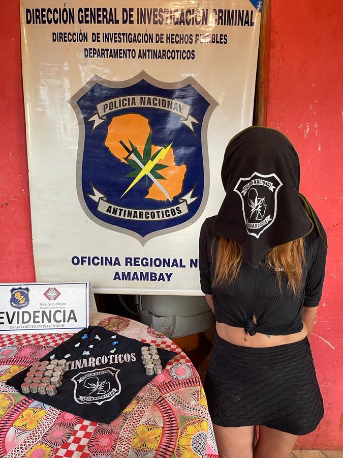 Mujer es aprehendida con crack en Pedro Juan Caballero