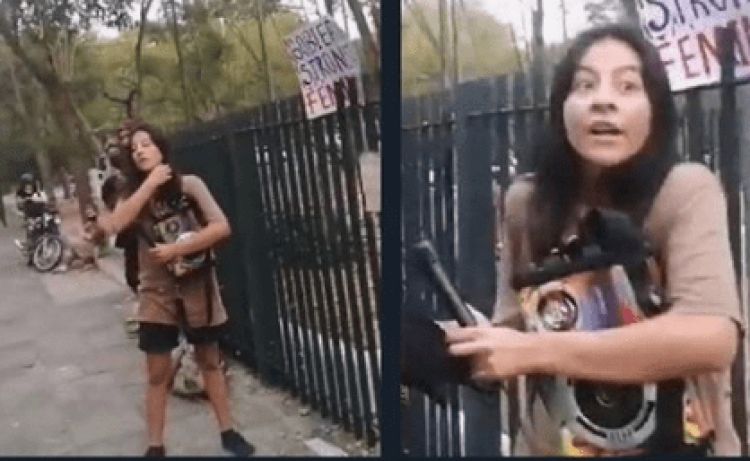 Prisión domiciliaria para una de las que quemó la bandera en el Panteón