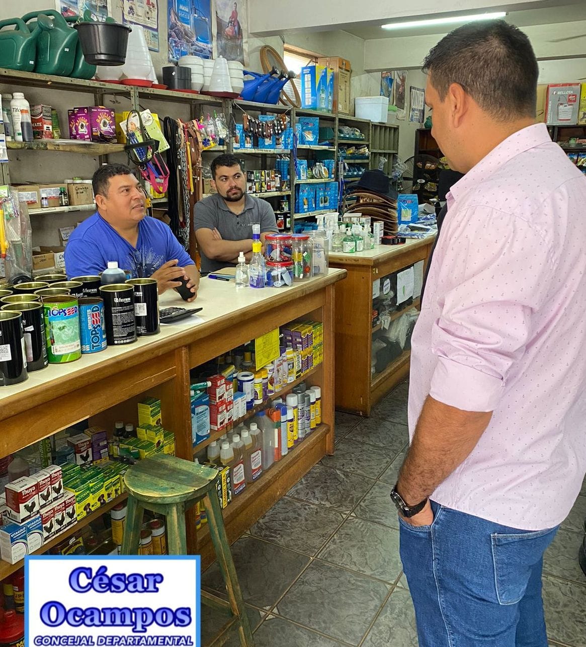 César Ocampos sigue fortaleciendo su campaña con recorridos y visitas