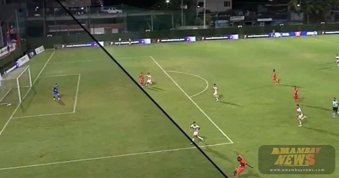 El insólito trazado de línea en un offside en Venezuela