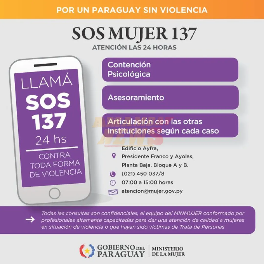 Recuerdan servicios a los que se puede recurrir ante violencia contra la mujer