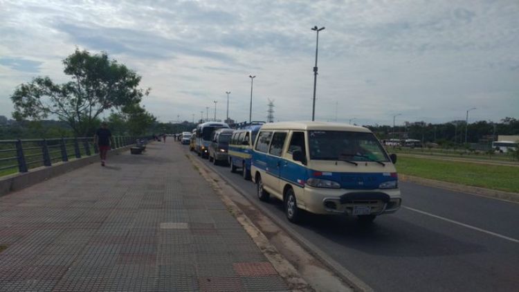 En la Costanera, protesta contra la reciente suba del combustible