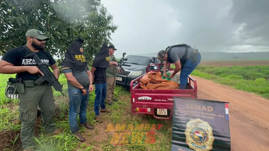 Dos detenidos que trasportaban marihuana en motocarro