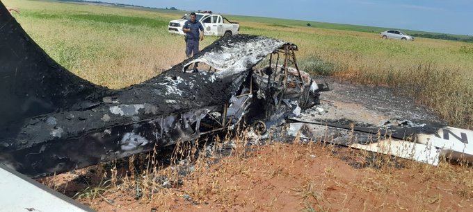 Hallan avioneta totalmente incinerada en Canindeyú