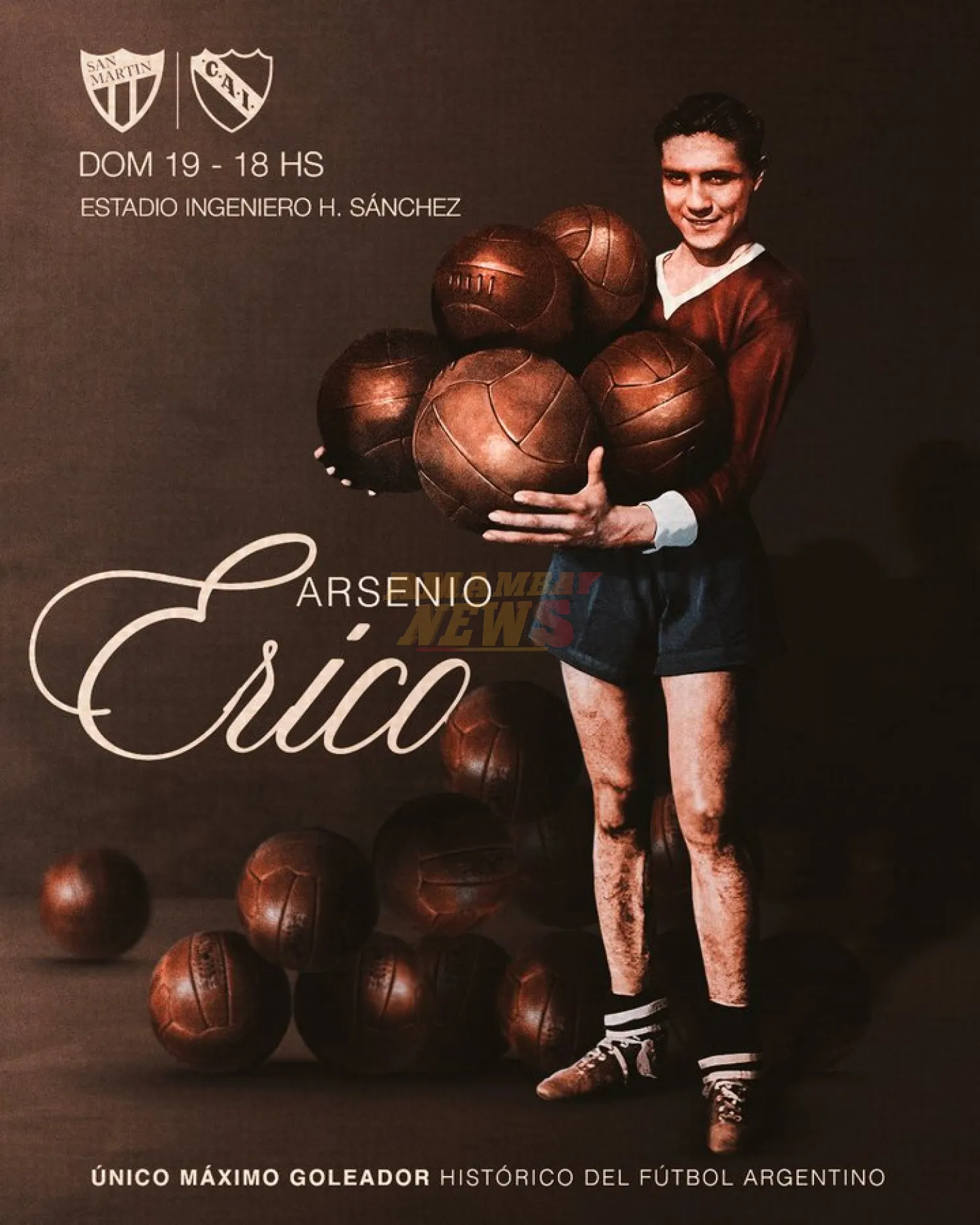 El posteo de Independiente en defensa de Arsenio Erico